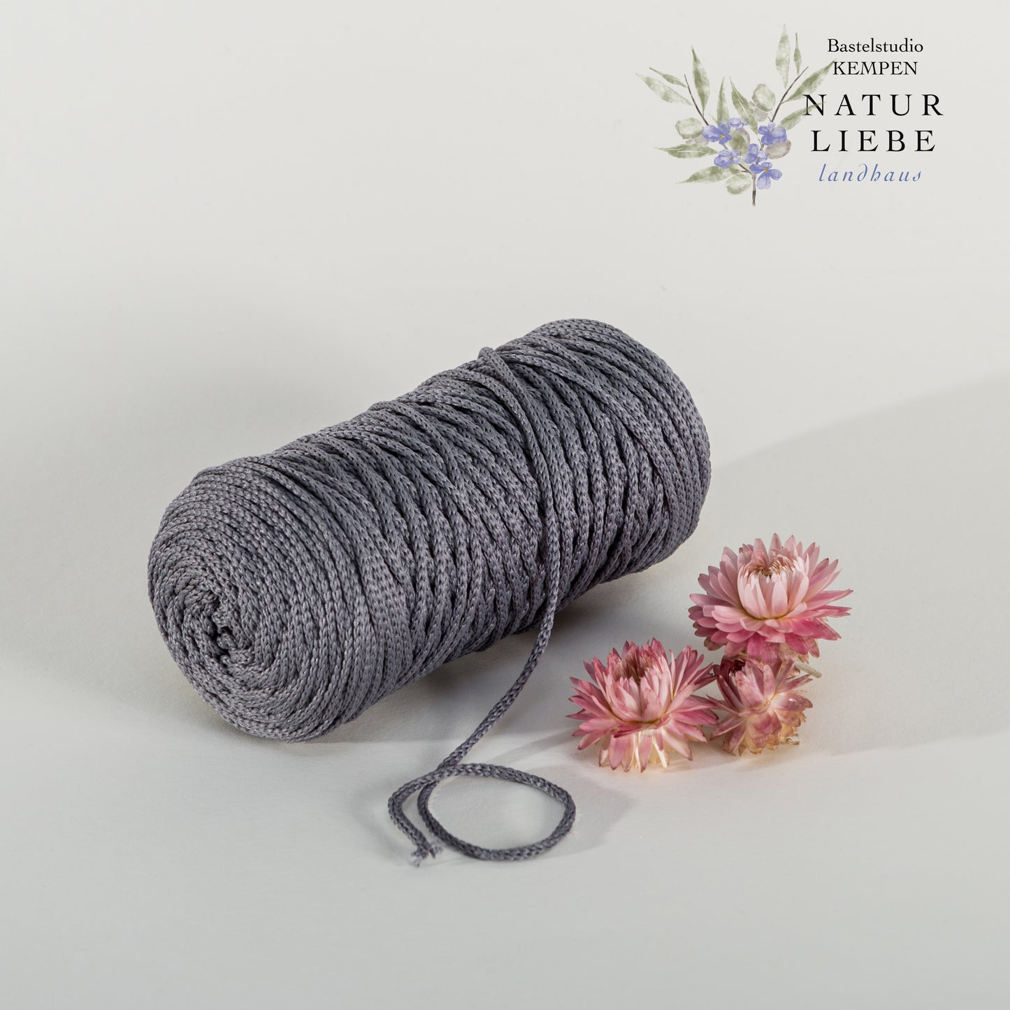 Makramee Garn | 100% Polyester | Stärke 1.5 mm, geflochten | Länge 100 Meter | Verschiedene Farben | OEKO-TEX zertifiziert