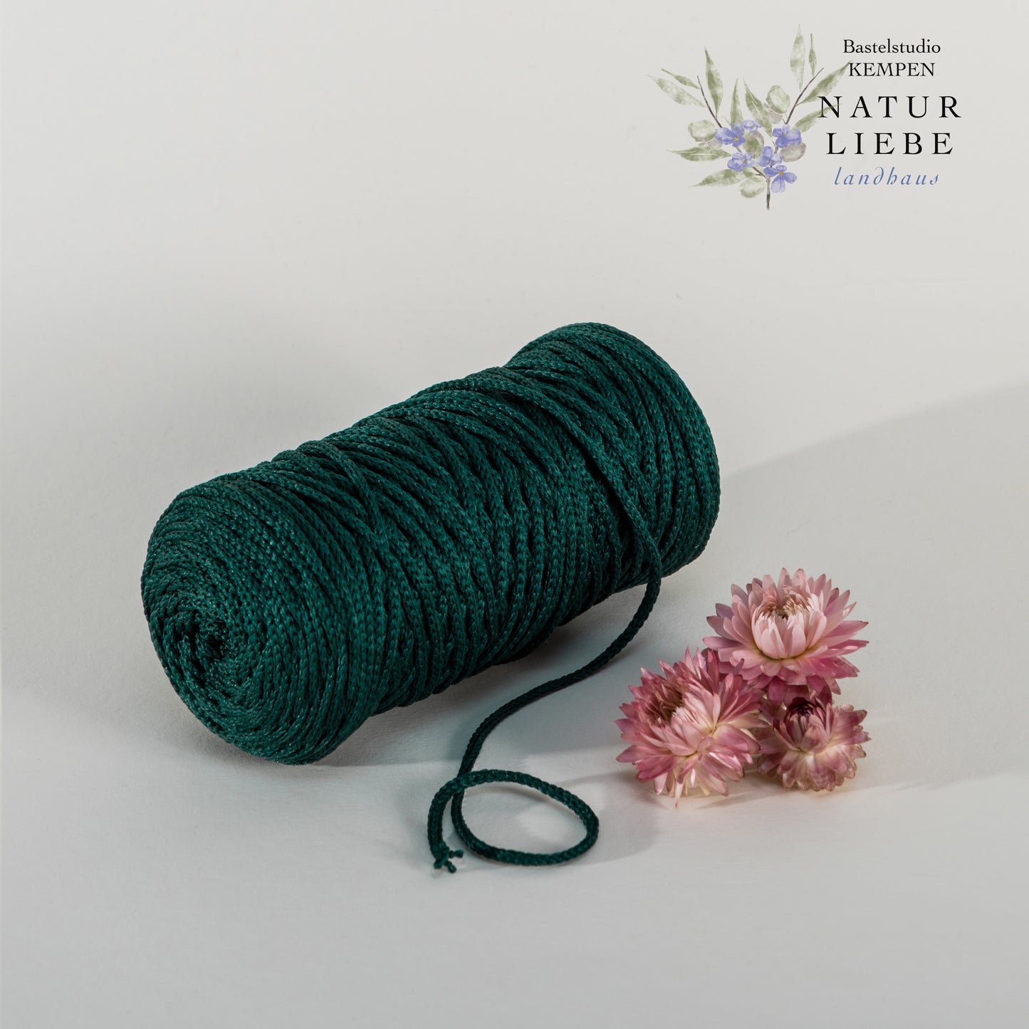 Makramee Garn | 100% Polyester | Stärke 1.5 mm, geflochten | Länge 100 Meter | Verschiedene Farben | OEKO-TEX zertifiziert