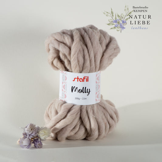 Wollgarn MOLLY | 100% Baumwolle | Zum Stricken & Häckeln | Länge 22 Meter | 200 Gramm