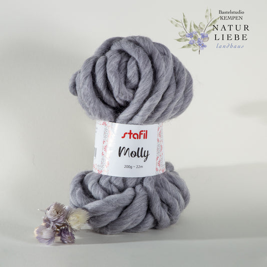 Wollgarn MOLLY | 100% Baumwolle | Zum Stricken & Häckeln | Länge 22 Meter | 200 Gramm