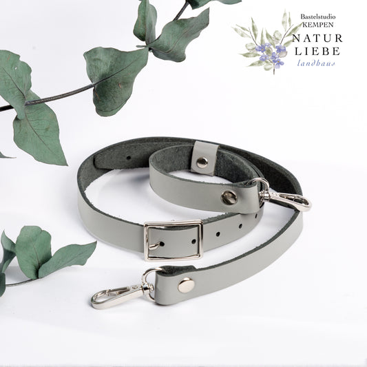 Verstellbarer Lederriemen | Mit Karabinern | Länge 120 cm