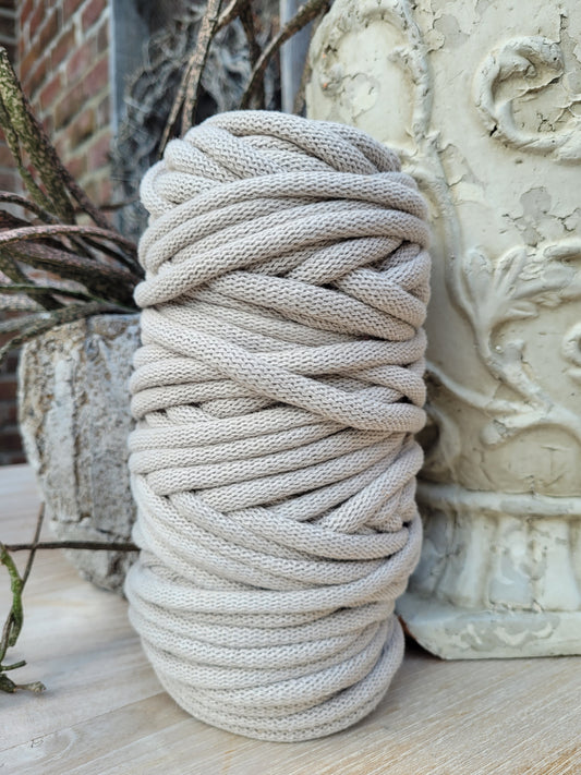 Makramee Garn PREMIUM XXL | 100% Baumwolle | Stärke 9 mm, geflochten | Länge 50 Meter | Verschiedene Farben