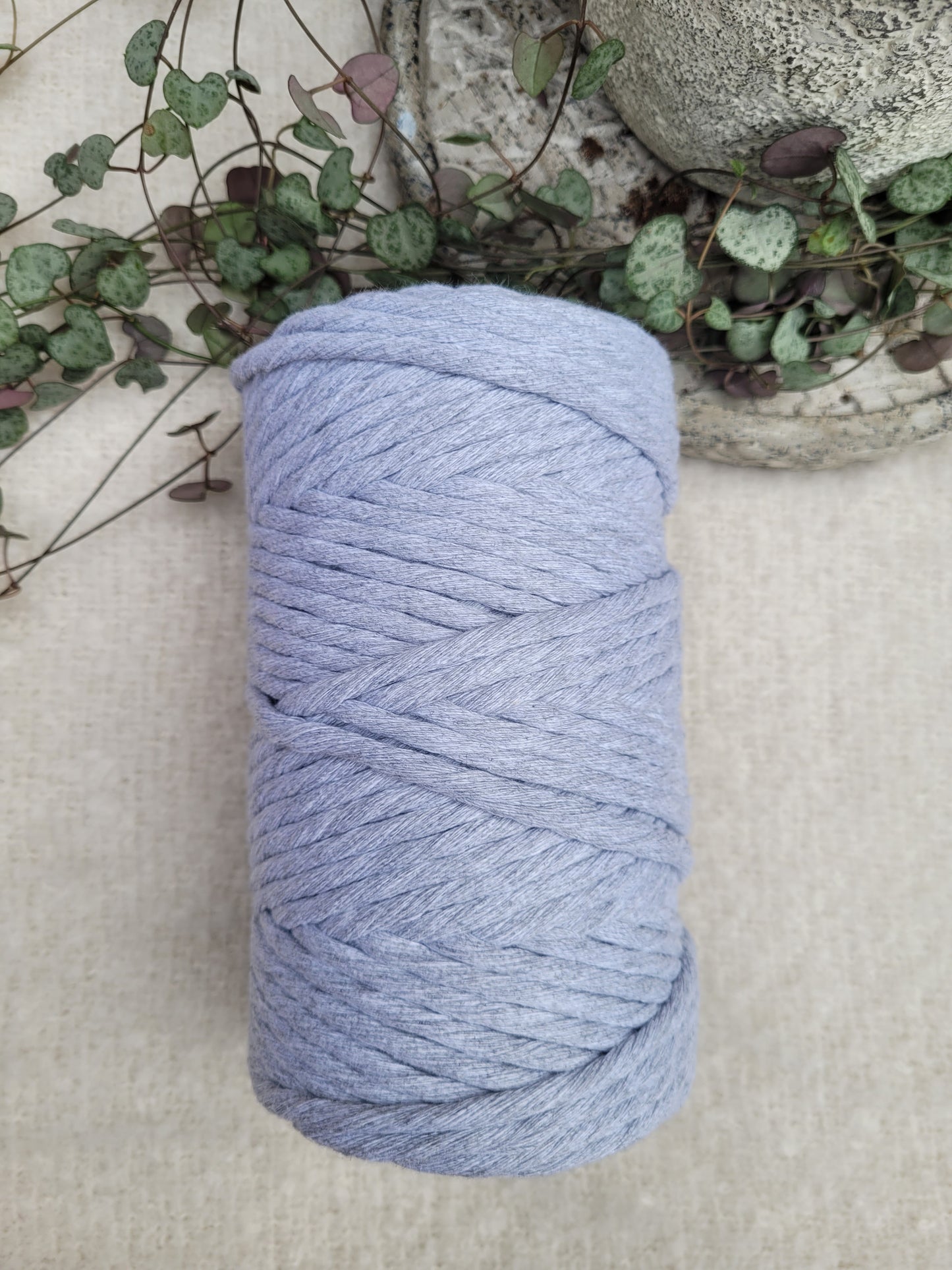 Makramee Garn | 100% Baumwolle | Stärke 5 mm, gezwirnt | Länge bis 100 Meter | Verschiedene Farben