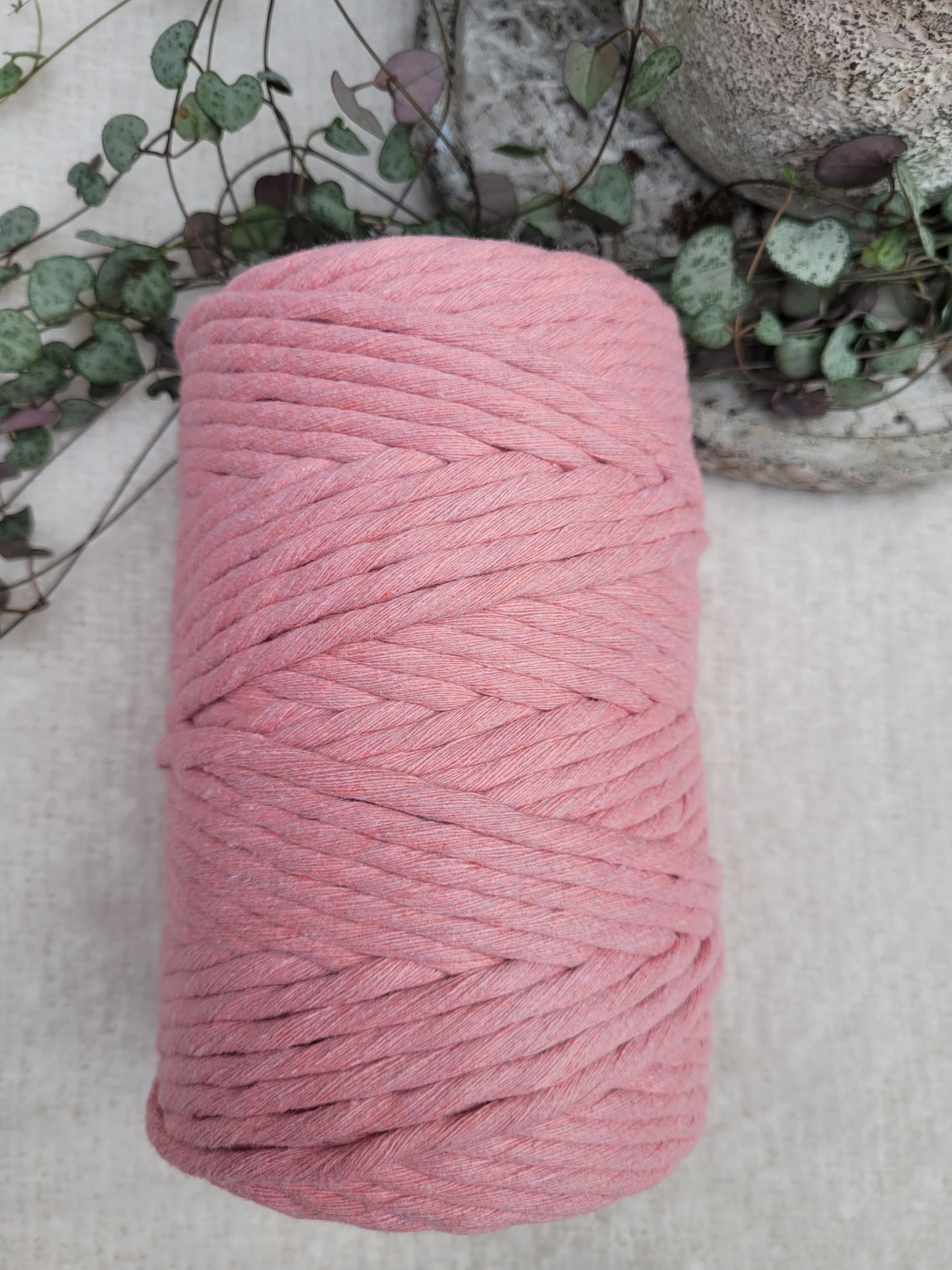 Makramee Garn | 100% Baumwolle | Stärke 5 mm, gezwirnt | Länge bis 100 Meter | Verschiedene Farben