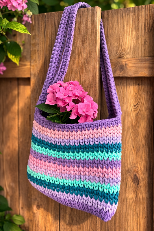 Anleitung für Bunte Shopper Umhängetasche DIY | PDF