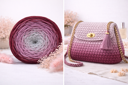 Polyestergarn | Ombre mit Farbverlauf | Stärke 3 mm | Länge 260 Meter | Verschiedene Farben