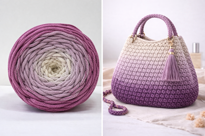 Polyestergarn | Ombre mit Farbverlauf | Stärke 3 mm | Länge 260 Meter | Verschiedene Farben