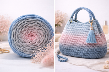 Polyestergarn | Ombre mit Farbverlauf | Stärke 3 mm | Länge 260 Meter | Verschiedene Farben