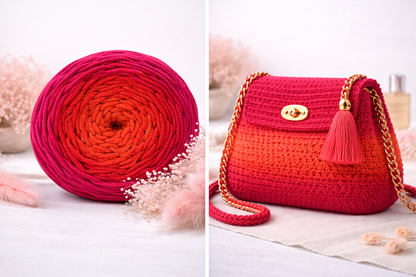 Polyestergarn | Ombre mit Farbverlauf | Stärke 3 mm | Länge 260 Meter | Verschiedene Farben