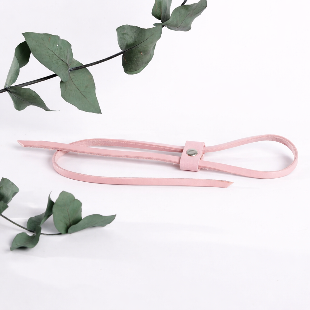Zugband aus Leder | Kordel für Taschen | 7 mm x 800 mm | Pflanzlich gegerbt