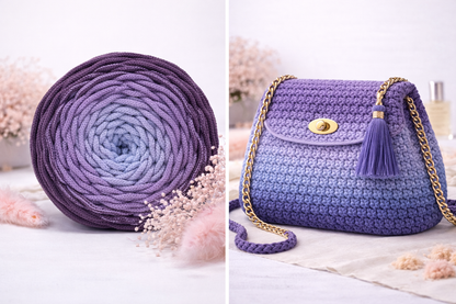 Polyestergarn | Ombre mit Farbverlauf | Stärke 3 mm | Länge 260 Meter | Verschiedene Farben