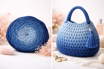 Polyestergarn | Ombre mit Farbverlauf | Stärke 3 mm | Länge 260 Meter | Verschiedene Farben