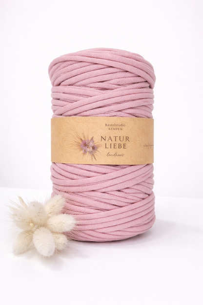 Makramee Garn Premium | 100% Baumwolle | Stärke 5 mm, geflochten | Länge 100 Meter | Verschiedene Farben