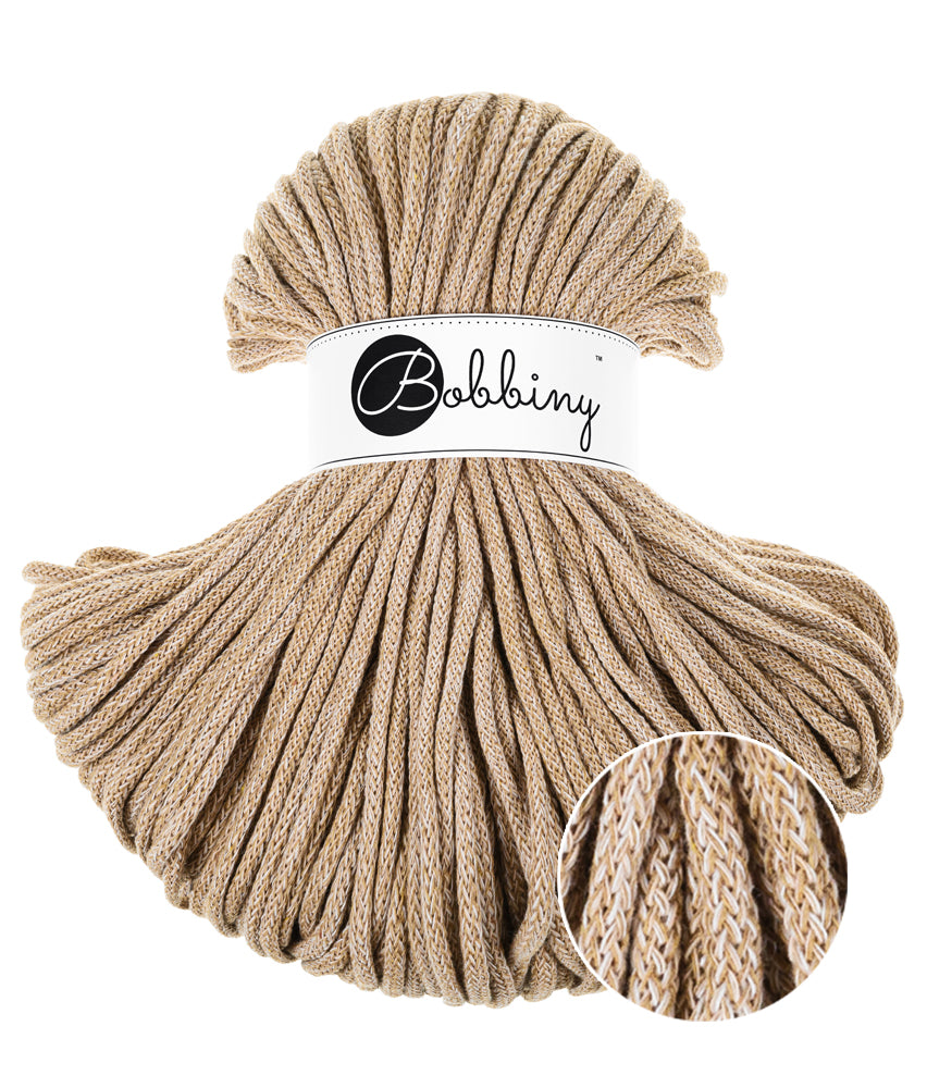 Flechtkordel BOBBINY | 100% Baumwolle | Stärke 5 mm, geflochten | Länge 100 Meter | Verschiedene Farben