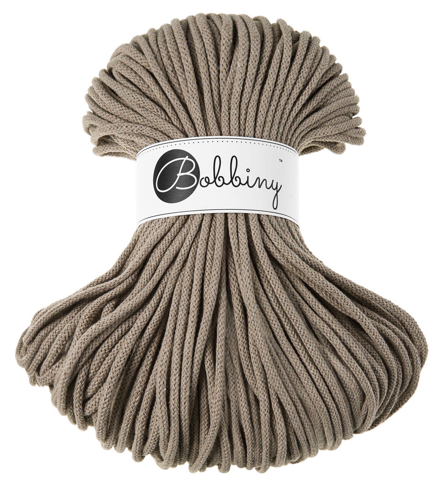 Flechtkordel BOBBINY | 100% Baumwolle | Stärke 5 mm, geflochten | Länge 100 Meter | Verschiedene Farben