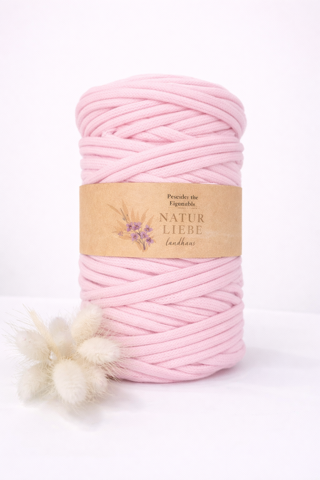 Makramee Garn Premium | 100% Baumwolle | Stärke 5 mm, geflochten | Länge 100 Meter | Verschiedene Farben