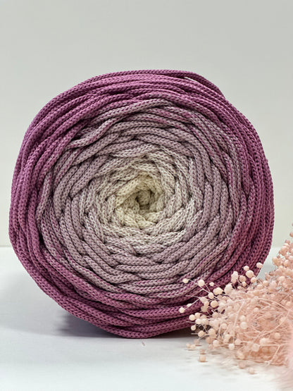 Polyestergarn | Ombre mit Farbverlauf | Stärke 3 mm | Länge 260 Meter | Verschiedene Farben