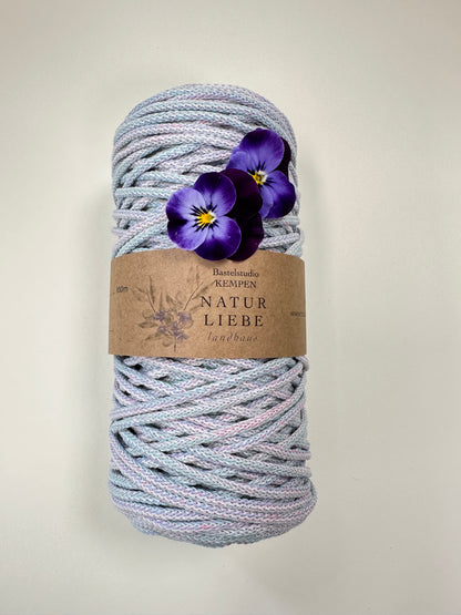 Makramee Garn Premium Limited Edition | 100% Baumwolle | Stärke 3 mm, geflochten | Länge 100 Meter | Verschiedene Farben