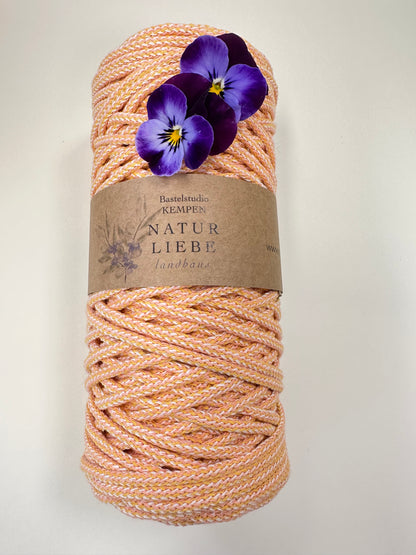 Makramee Garn Premium Limited Edition | 100% Baumwolle | Stärke 3 mm, geflochten | Länge 100 Meter | Verschiedene Farben