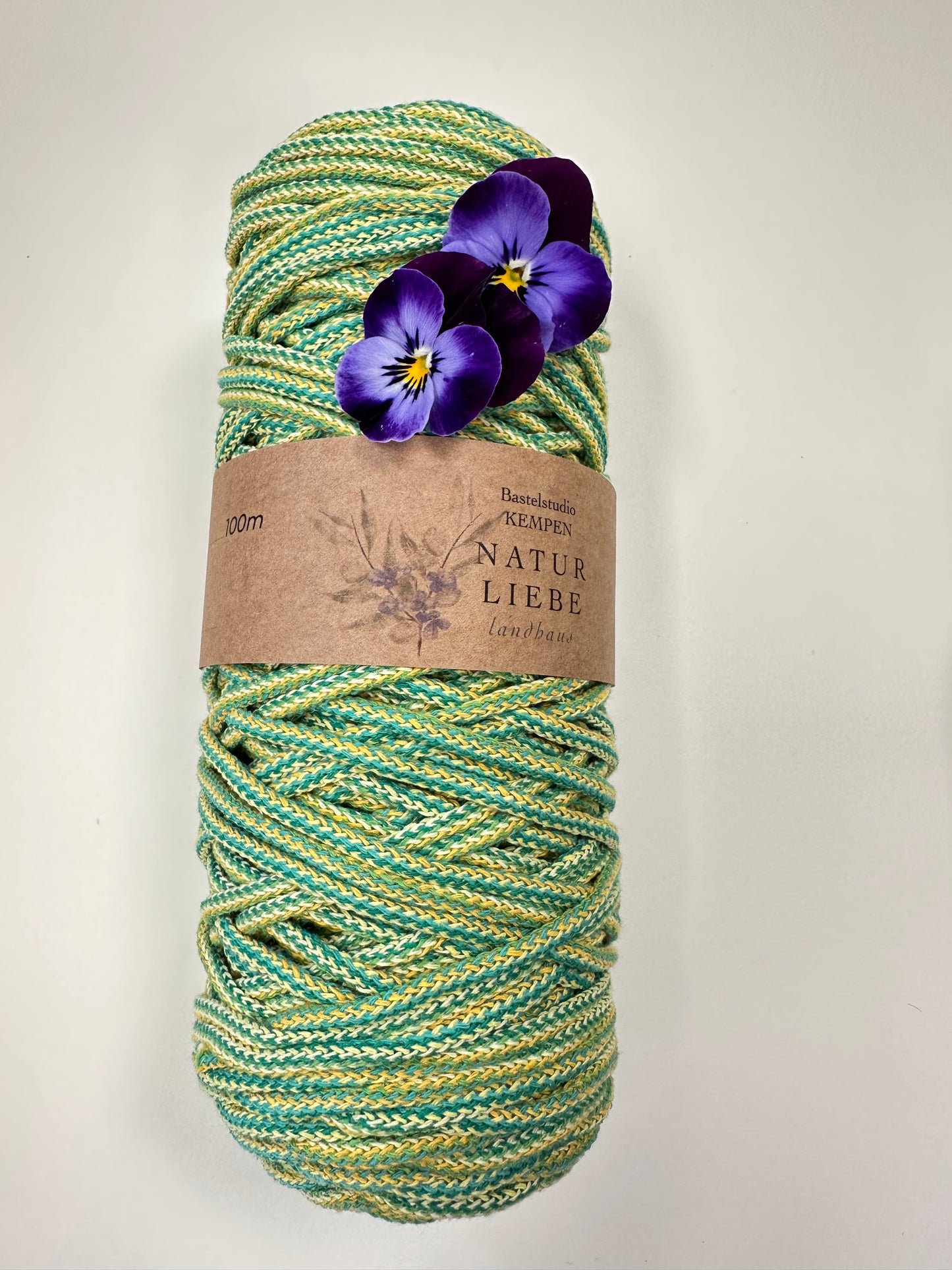 Makramee Garn Premium Limited Edition | 100% Baumwolle | Stärke 3 mm, geflochten | Länge 100 Meter | Verschiedene Farben