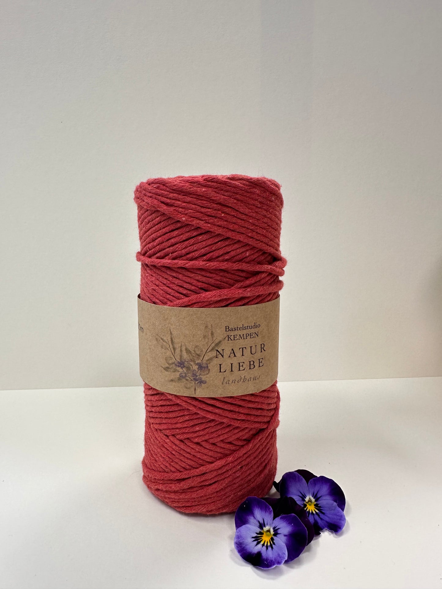 Makramee Garn | 100% Baumwolle | Stärke 3 mm, gezwirnt | Länge 100 Meter | Verschiedene Farben