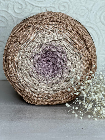Polyestergarn | Ombre mit Farbverlauf | Stärke 3 mm | Länge 260 Meter | Verschiedene Farben
