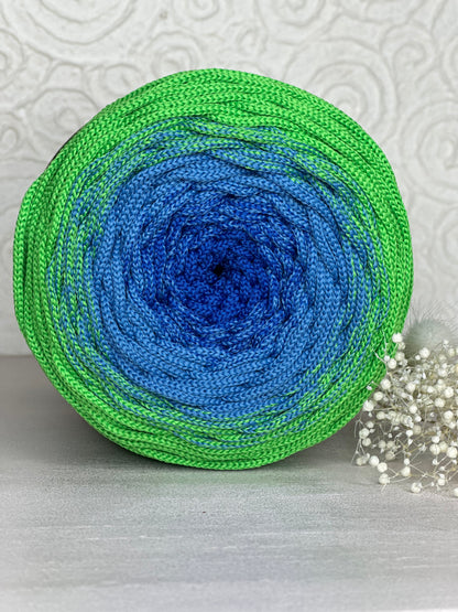 Polyestergarn | Ombre mit Farbverlauf | Stärke 3 mm | Länge 260 Meter | Verschiedene Farben