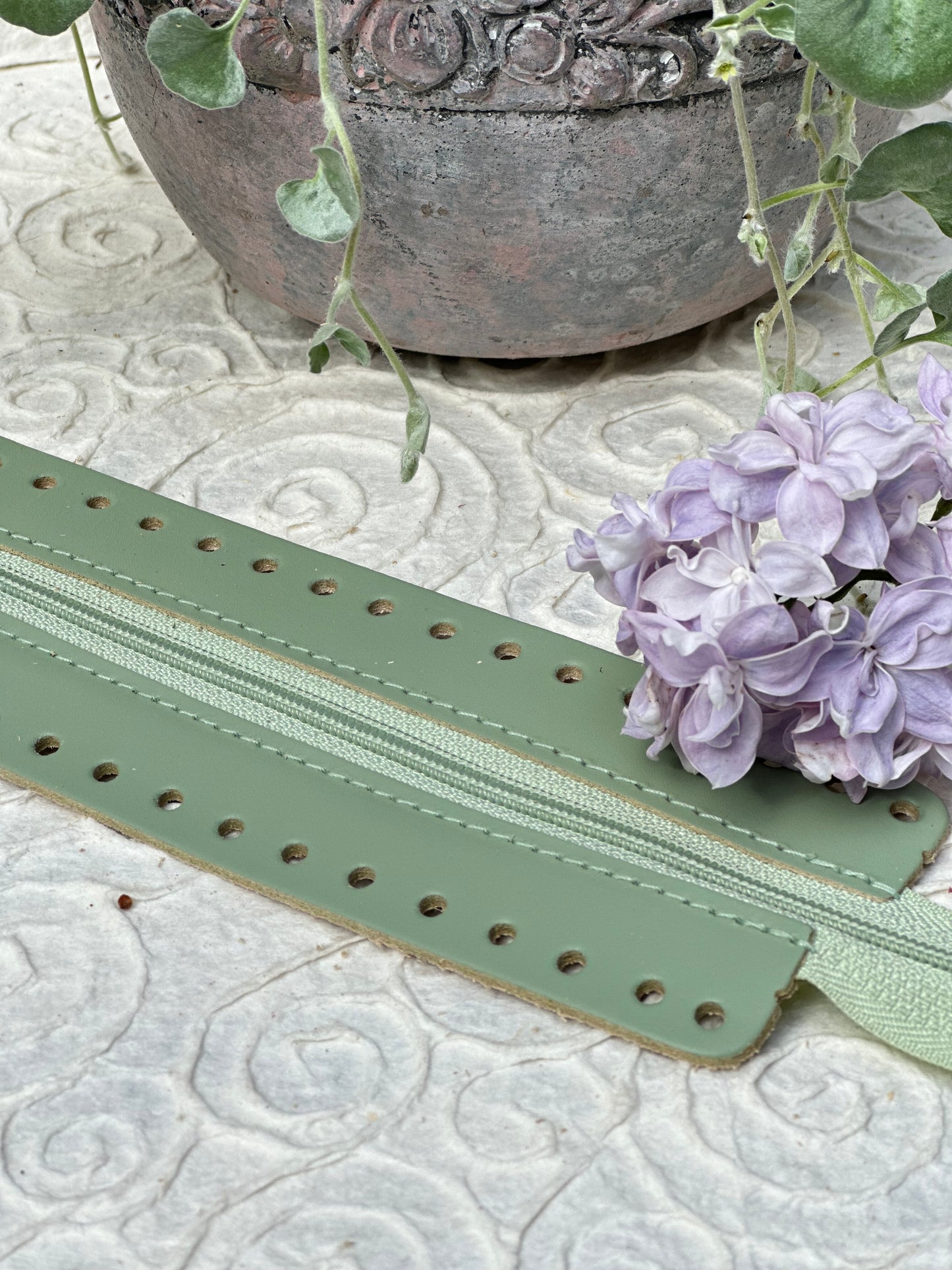 Zipper-Einsatz für Taschen aus Leder | Reißverschluss zum Annähen | Verschiedene Größen