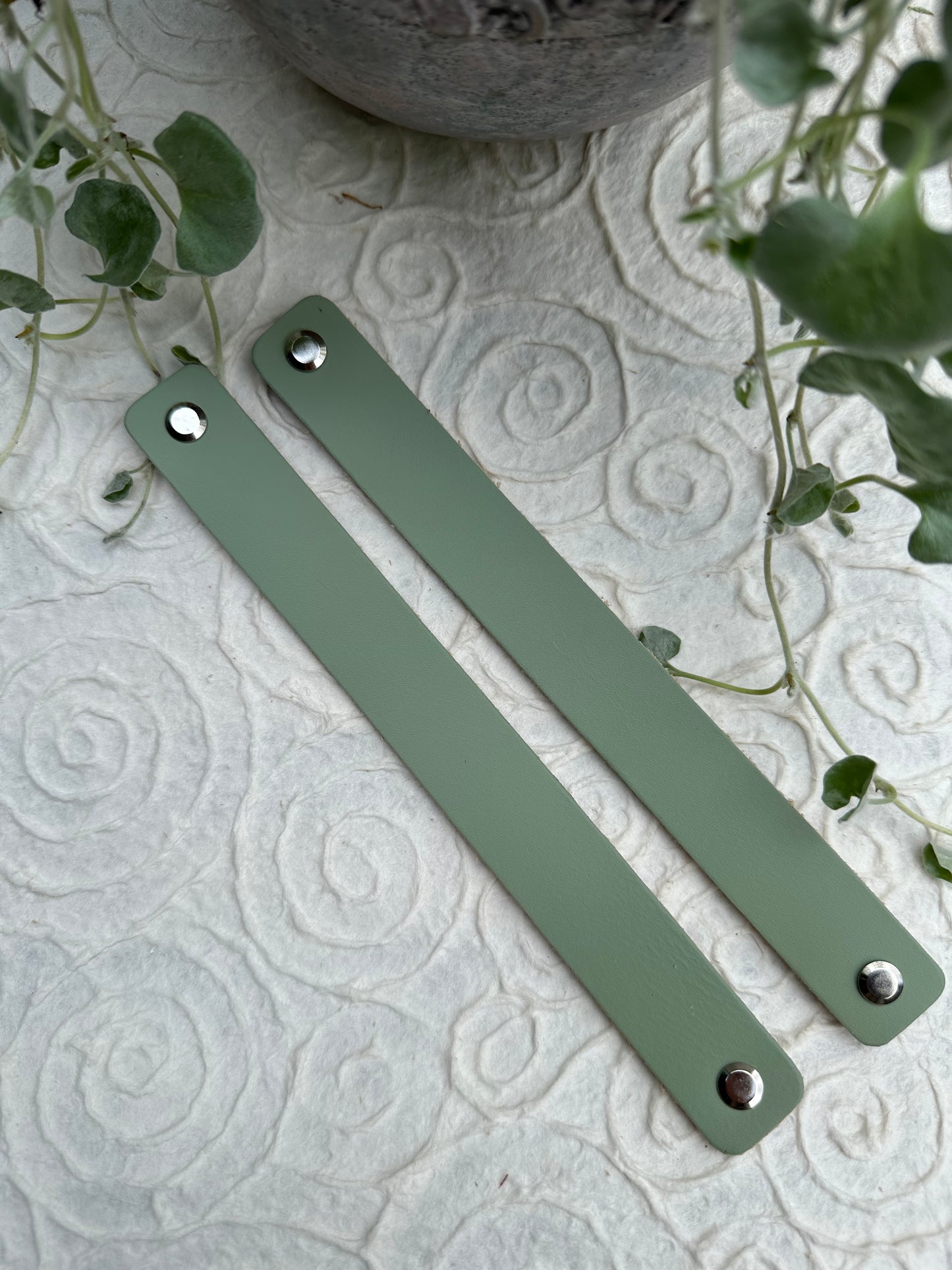 Ledergriff / -henkel | Mit Schrauben | 200 x 22 mm | Für Taschen und Körbe