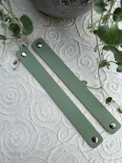Ledergriff / -henkel | Mit Schrauben | 200 x 22 mm | Für Taschen und Körbe