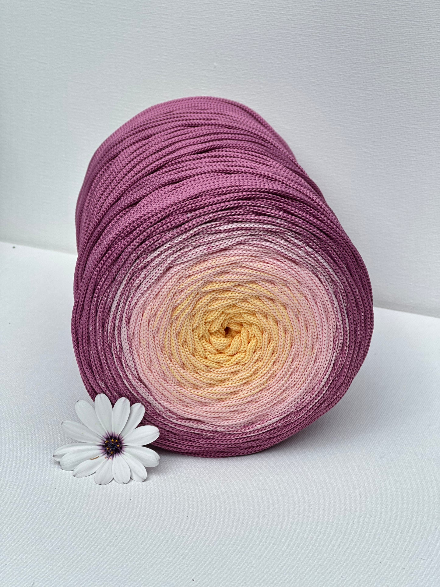 Polyestergarn | Ombre mit Farbverlauf | Stärke 5 mm | Länge 260 Meter | Verschiedene Farben
