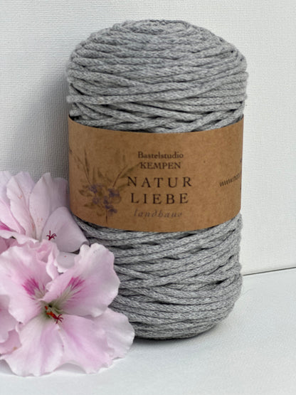 Makramee Garn Premium| 100% Baumwolle | Stärke 2 mm, geflochten | Länge 100 Meter | Verschiedene Farben