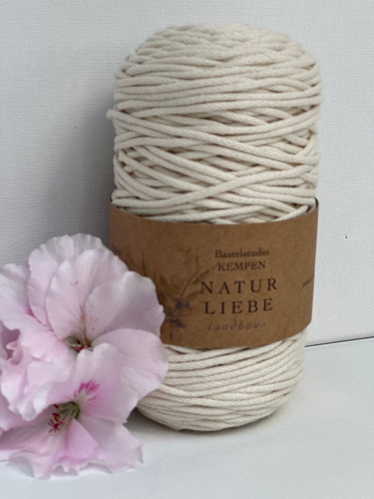 Makramee Garn Premium| 100% Baumwolle | Stärke 2 mm, geflochten | Länge 100 Meter | Verschiedene Farben