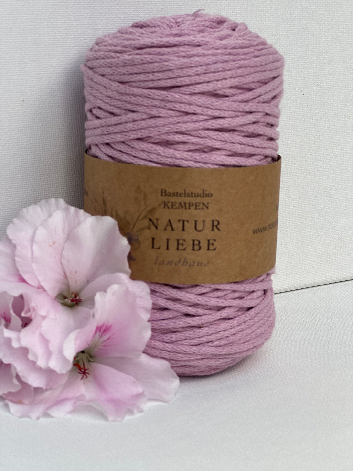 Makramee Garn Premium| 100% Baumwolle | Stärke 2 mm, geflochten | Länge 100 Meter | Verschiedene Farben