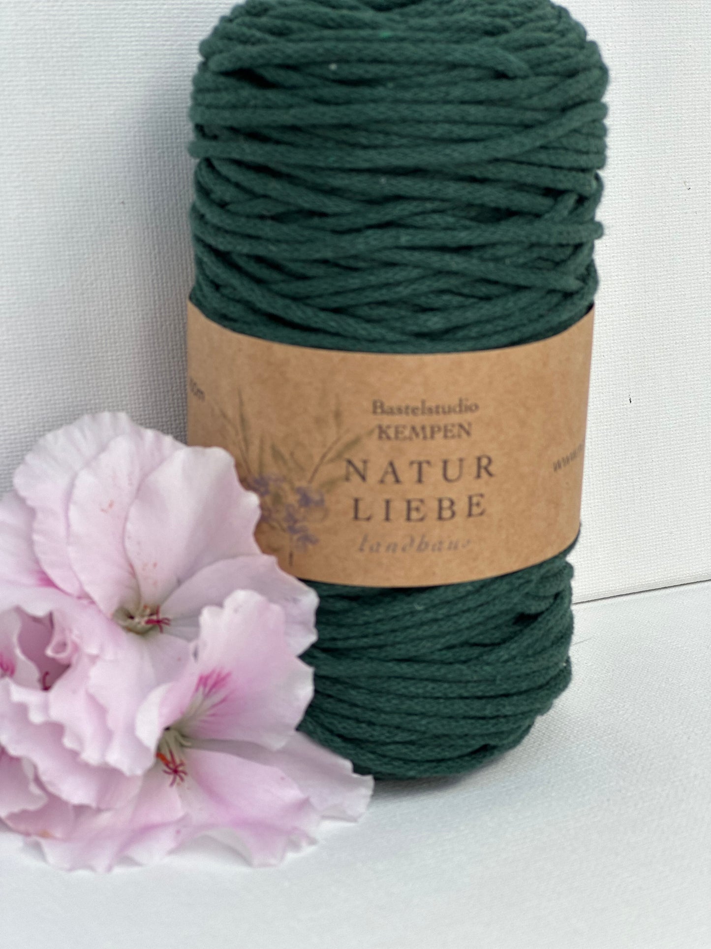 Makramee Garn Premium| 100% Baumwolle | Stärke 2 mm, geflochten | Länge 100 Meter | Verschiedene Farben