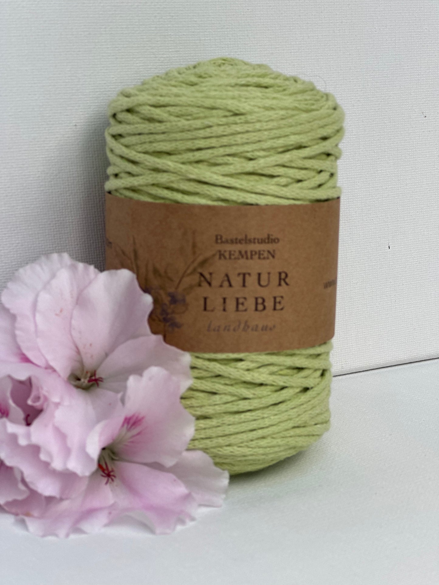 Makramee Garn Premium| 100% Baumwolle | Stärke 2 mm, geflochten | Länge 100 Meter | Verschiedene Farben
