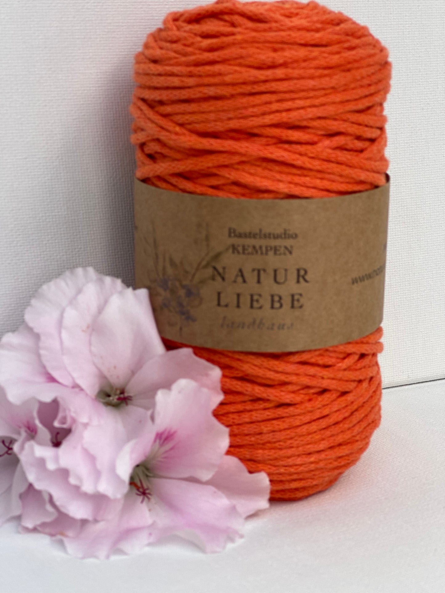 Makramee Garn Premium| 100% Baumwolle | Stärke 2 mm, geflochten | Länge 100 Meter | Verschiedene Farben