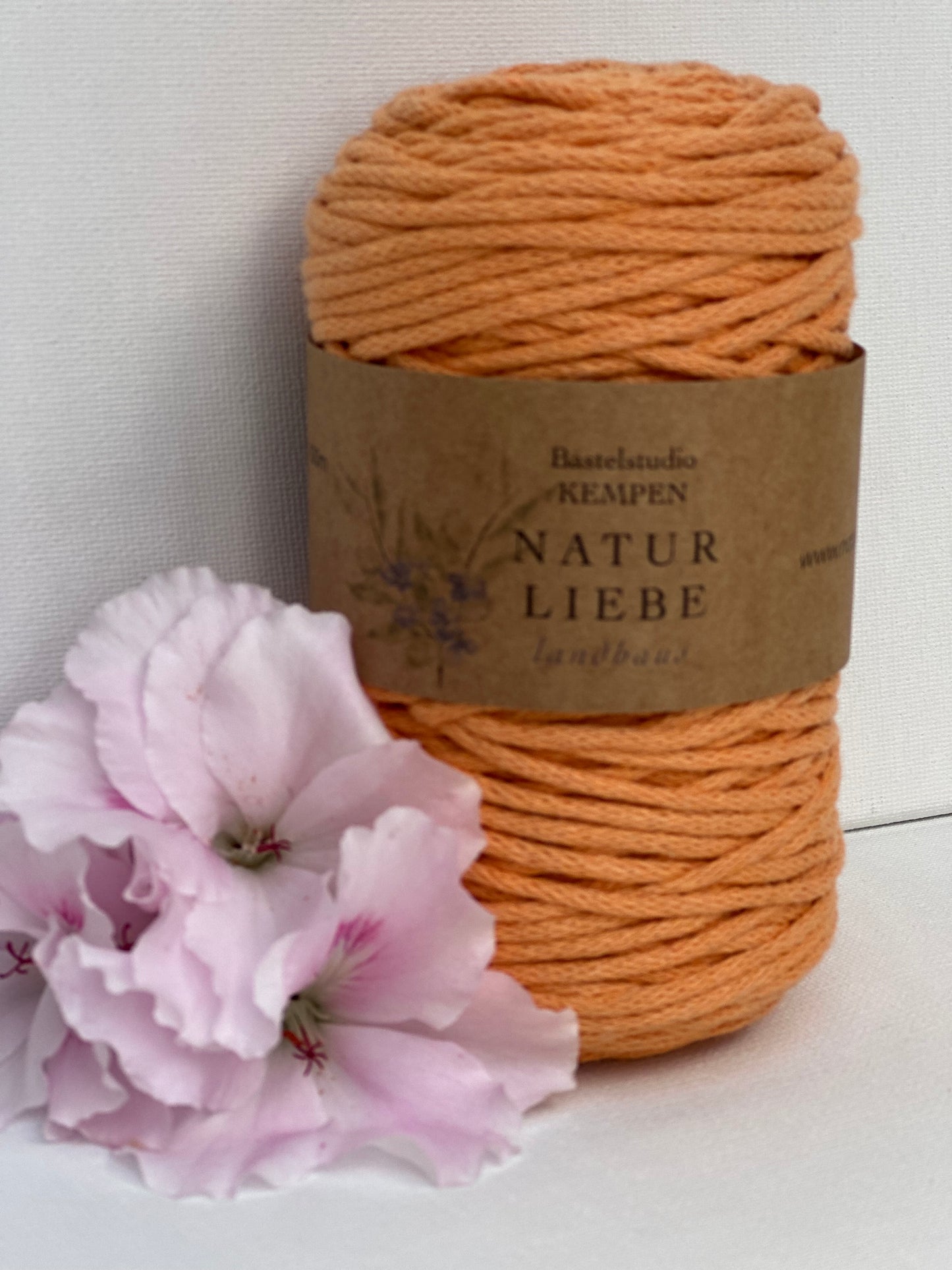 Makramee Garn Premium| 100% Baumwolle | Stärke 2 mm, geflochten | Länge 100 Meter | Verschiedene Farben