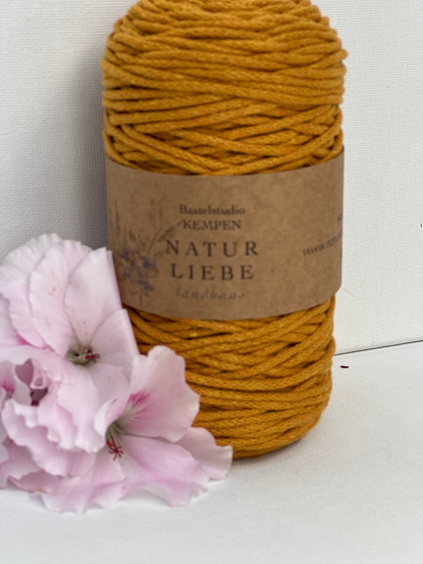 Makramee Garn Premium| 100% Baumwolle | Stärke 2 mm, geflochten | Länge 100 Meter | Verschiedene Farben