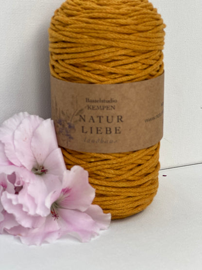 Makramee Garn Premium| 100% Baumwolle | Stärke 2 mm, geflochten | Länge 100 Meter | Verschiedene Farben