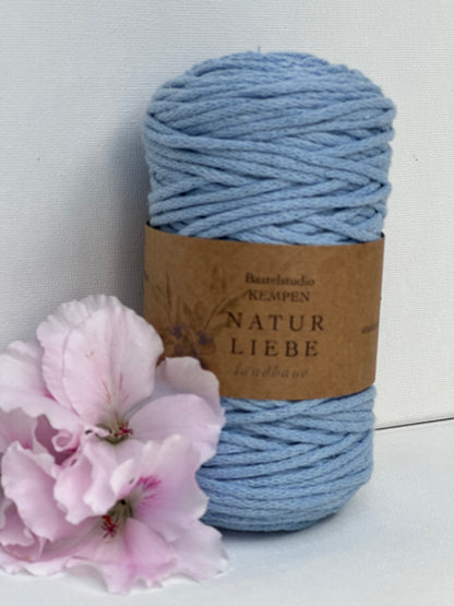Makramee Garn Premium| 100% Baumwolle | Stärke 2 mm, geflochten | Länge 100 Meter | Verschiedene Farben