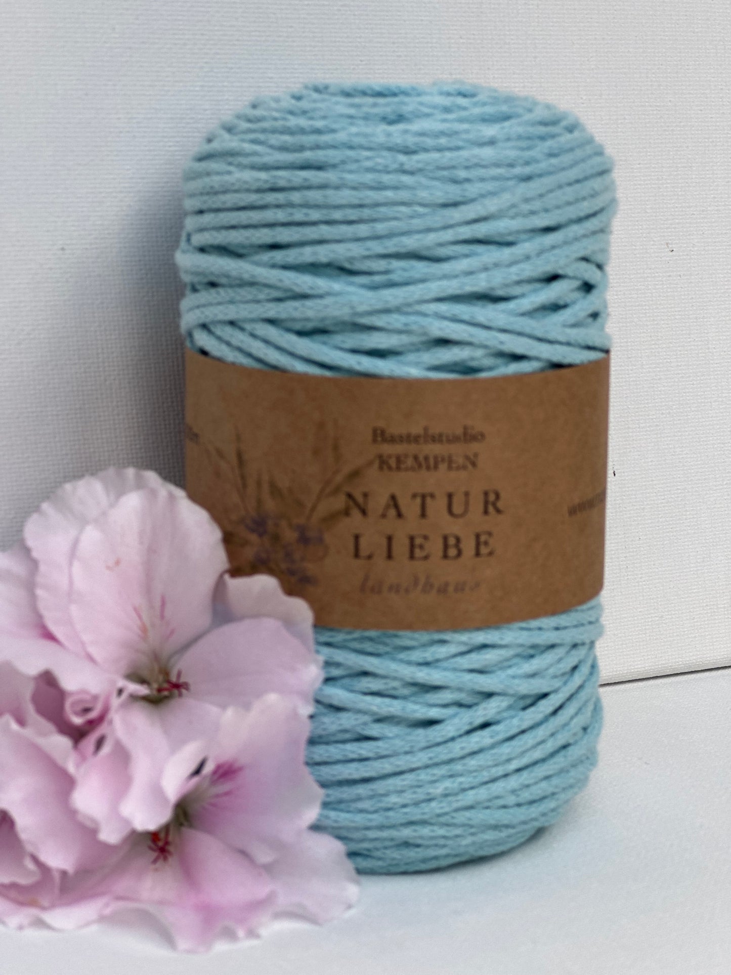 Makramee Garn Premium| 100% Baumwolle | Stärke 2 mm, geflochten | Länge 100 Meter | Verschiedene Farben