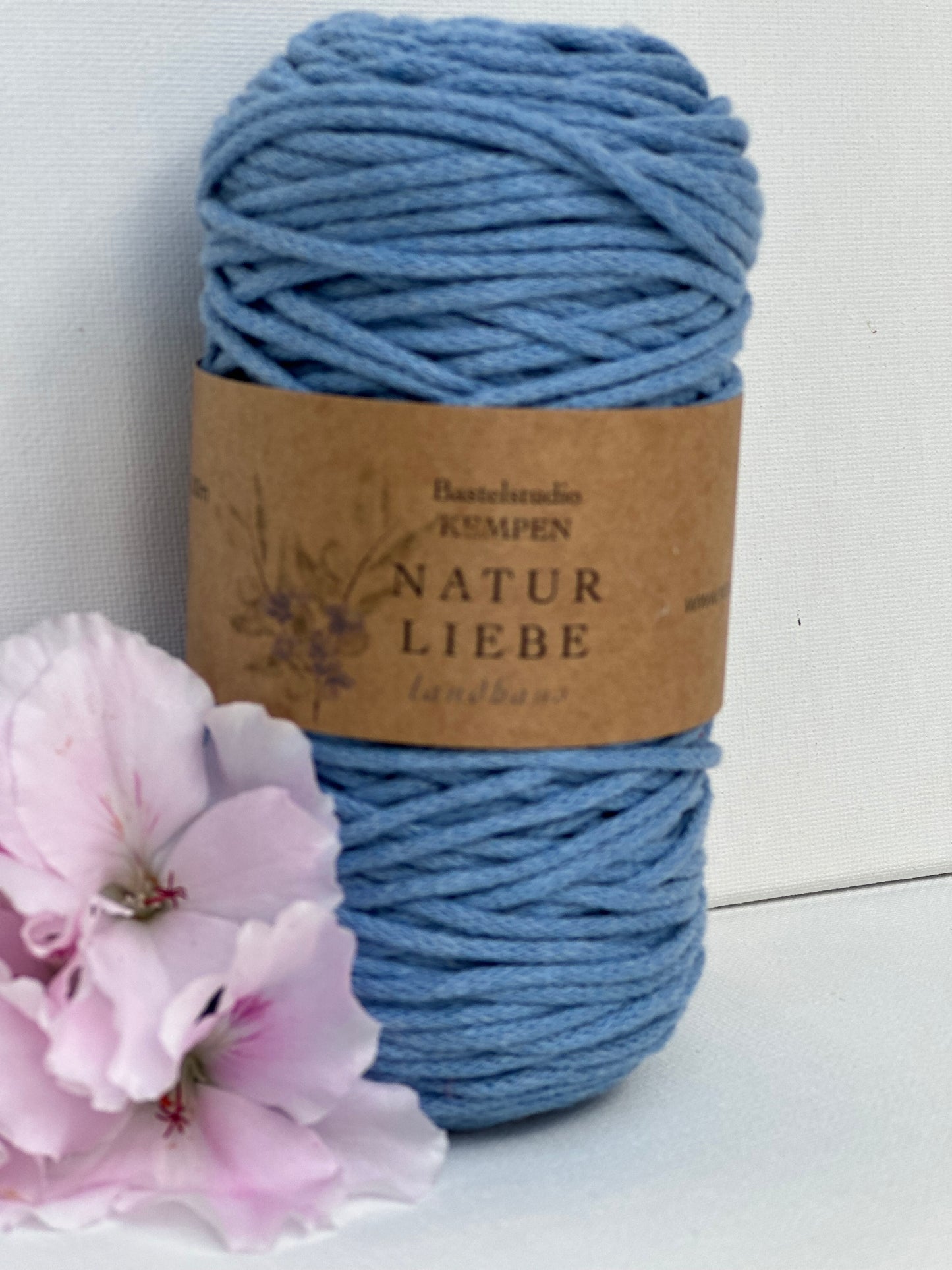 Makramee Garn Premium| 100% Baumwolle | Stärke 2 mm, geflochten | Länge 100 Meter | Verschiedene Farben