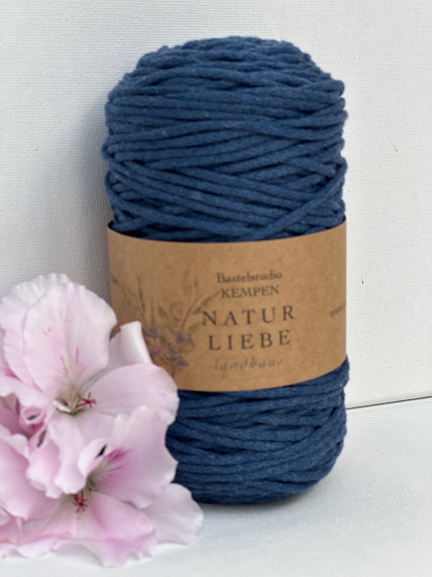 Makramee Garn Premium| 100% Baumwolle | Stärke 2 mm, geflochten | Länge 100 Meter | Verschiedene Farben