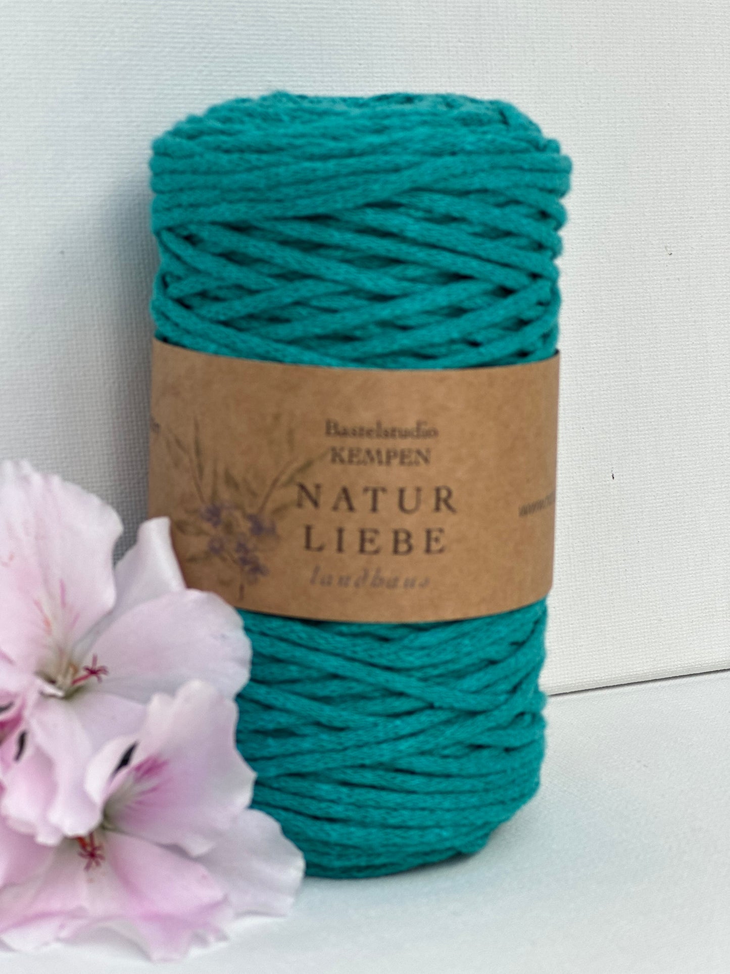 Makramee Garn Premium| 100% Baumwolle | Stärke 2 mm, geflochten | Länge 100 Meter | Verschiedene Farben