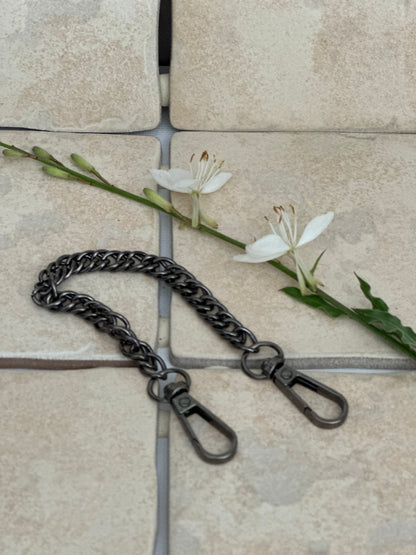 Metallkette / Henkel für Handtaschen mit Karabinern | 21,5 cm