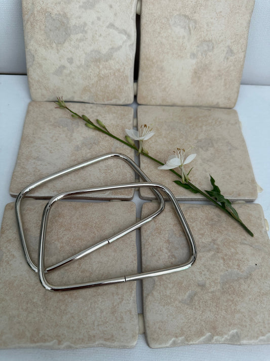 Kleine Metall-Taschengriffe | 7 x 11 cm | 2 Stück