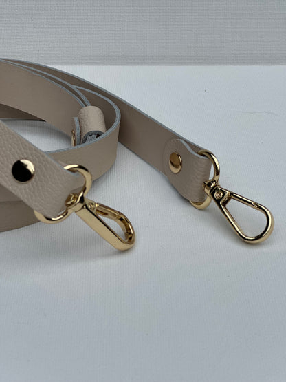 Verstellbarer Schulterriemen mit Karabinerhaken – echtes Leder| 100 - 130 cm