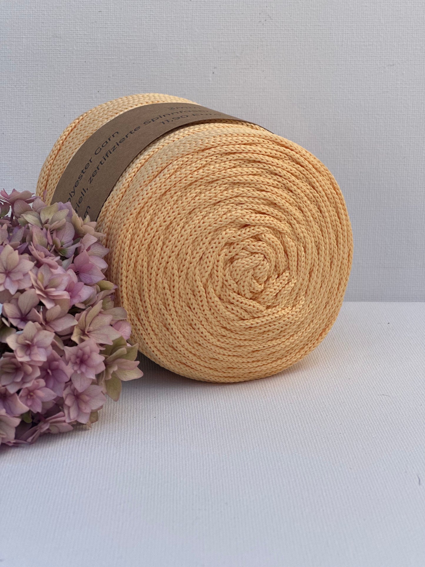 Polyester Garn | 100% Polyester | Stärke 3 mm, geflochten | Länge 100 Meter | Verschiedene Farben | OEKO-TEX zertifiziert