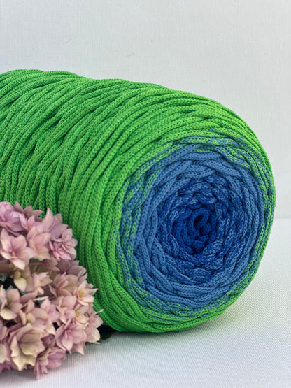 Polyestergarn | Ombre mit Farbverlauf | Stärke 3 mm | Länge 260 Meter | Verschiedene Farben